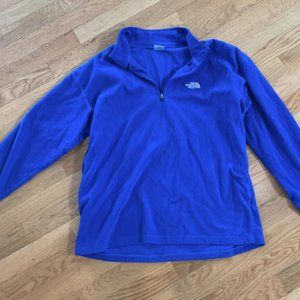 North Face Mens M TKA 100 Blue Lightweight Fleece